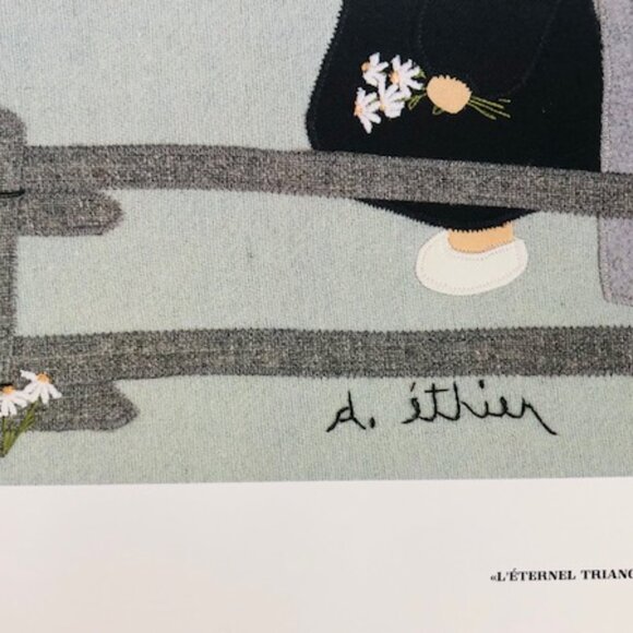 L’Éternel Triangle by Diane Éthier – 17"x13" Vintage Whimsical Art Print - Picture 3 of 4